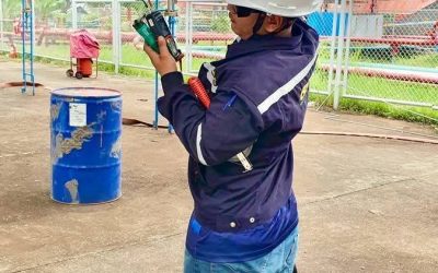 ตรวจสอบปริมาตรถังบรรจุแก๊สทรงกระบอกแนวนอน ณ จังหวัดสุราษฎร์ธานี