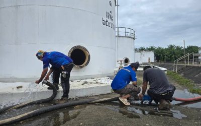 ตรวจสอบปริมาตรความจุประจำถังน้ำมันเชื้อเพลิงเติมอากาศยาน ณ คลังน้ำมันเชื้อเพลิง กองทัพอากาศ  จังหวัดสุราษฎร์ธานี